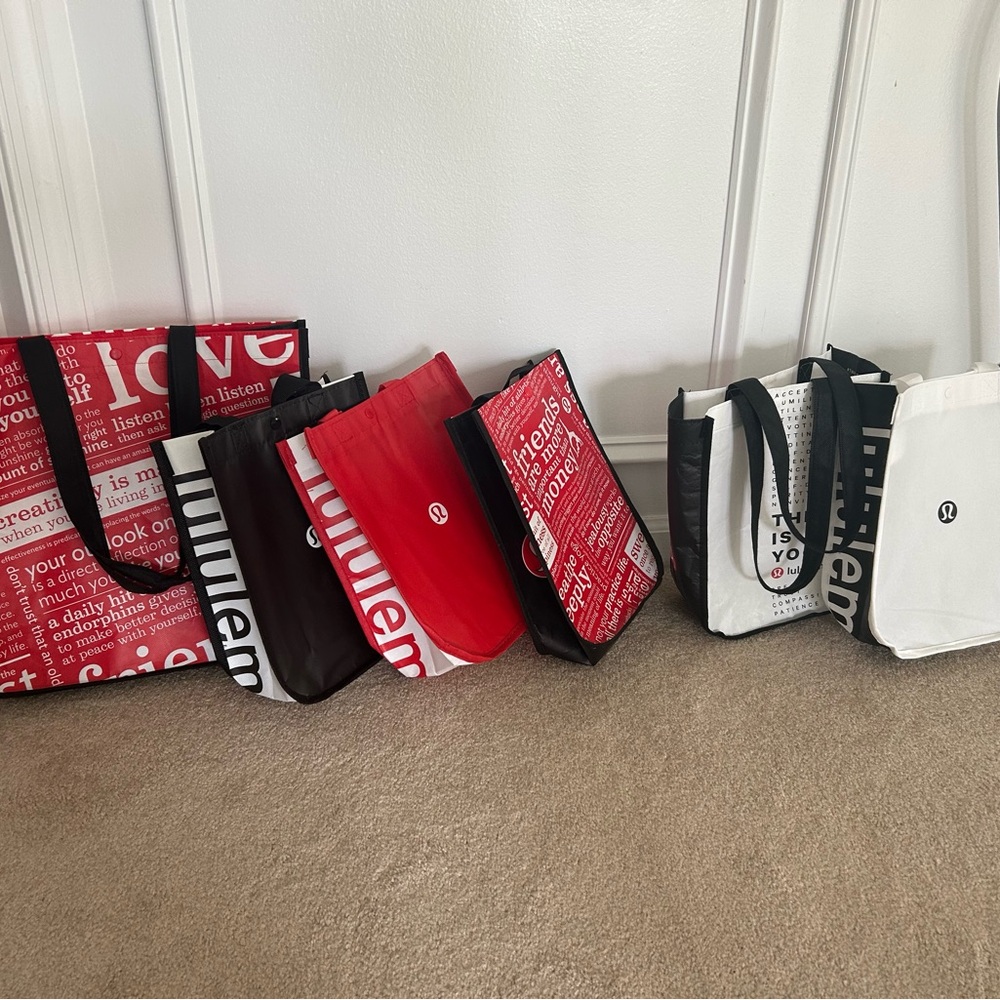 Lululemon Athletica Red and Black Athletic Bags